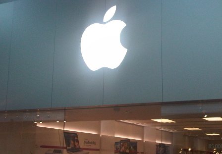Apple Store large logo sign